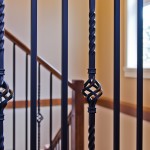 Black iron stair railings - 