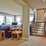 Maple handrail with carpet stairs - 