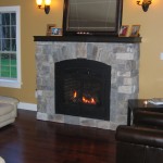 Simple Gas fireplace stone detail - 